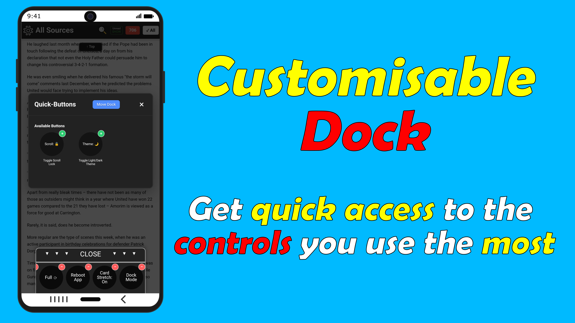 FeeDings customisable dock