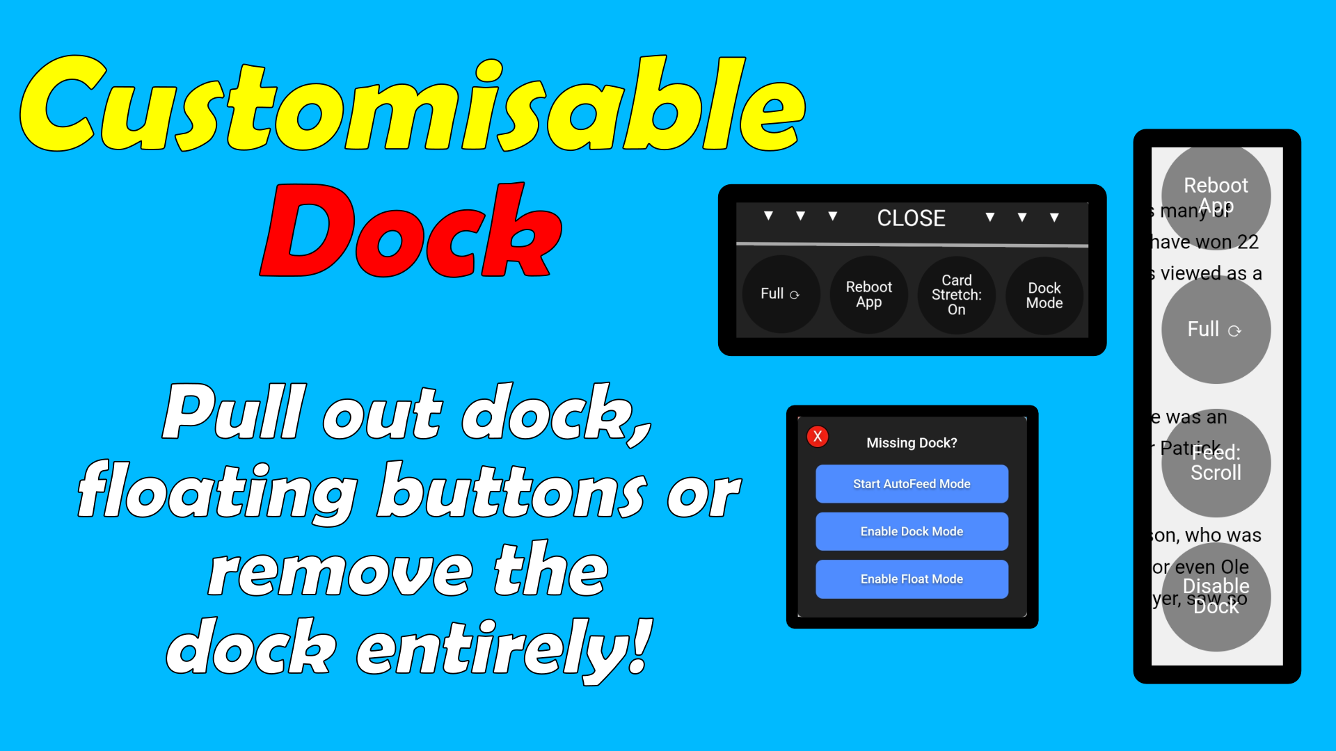 FeeDings customisable dock