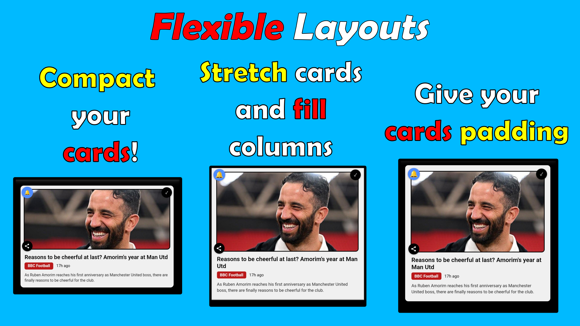 FeeDings flexible layout options