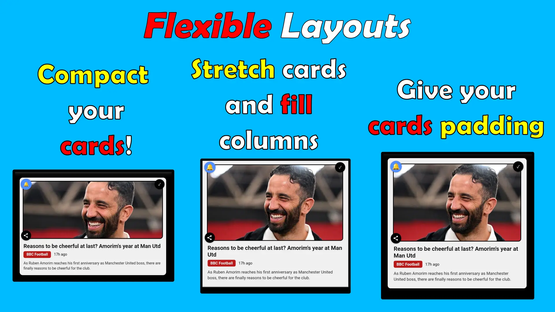 FeeDings flexible layout options