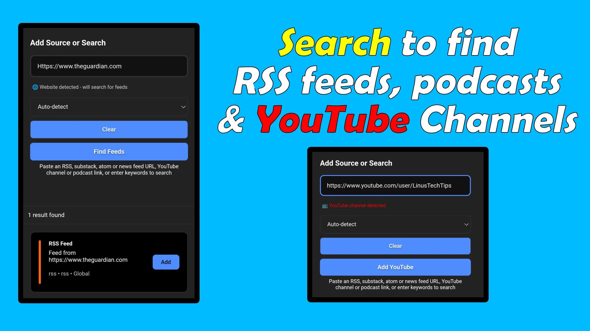 FeeDings import RSS feeds