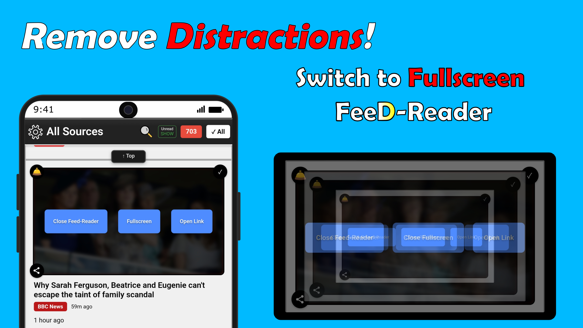 FeeDings article reader view