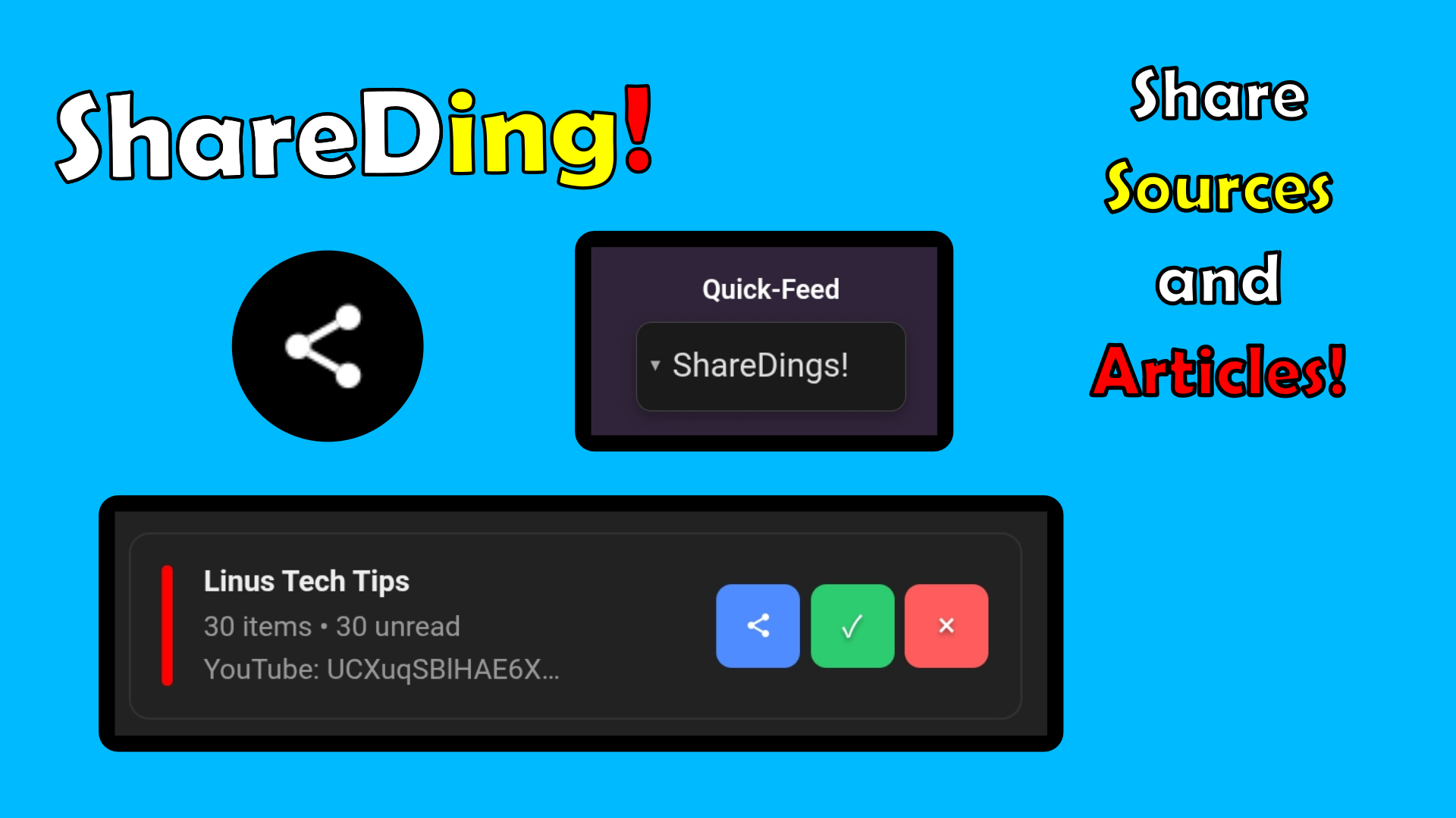 FeeDings ShareDing social sharing feature