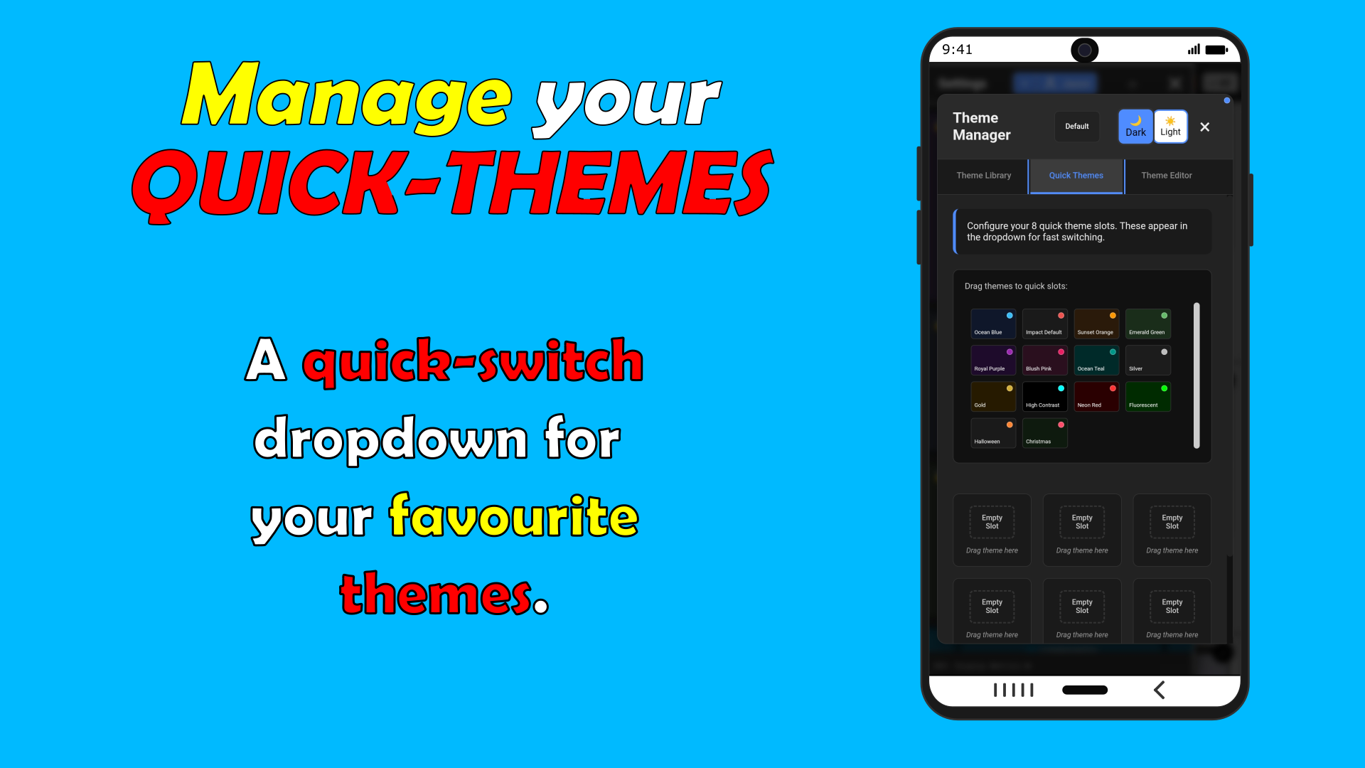 FeeDings custom theme editor